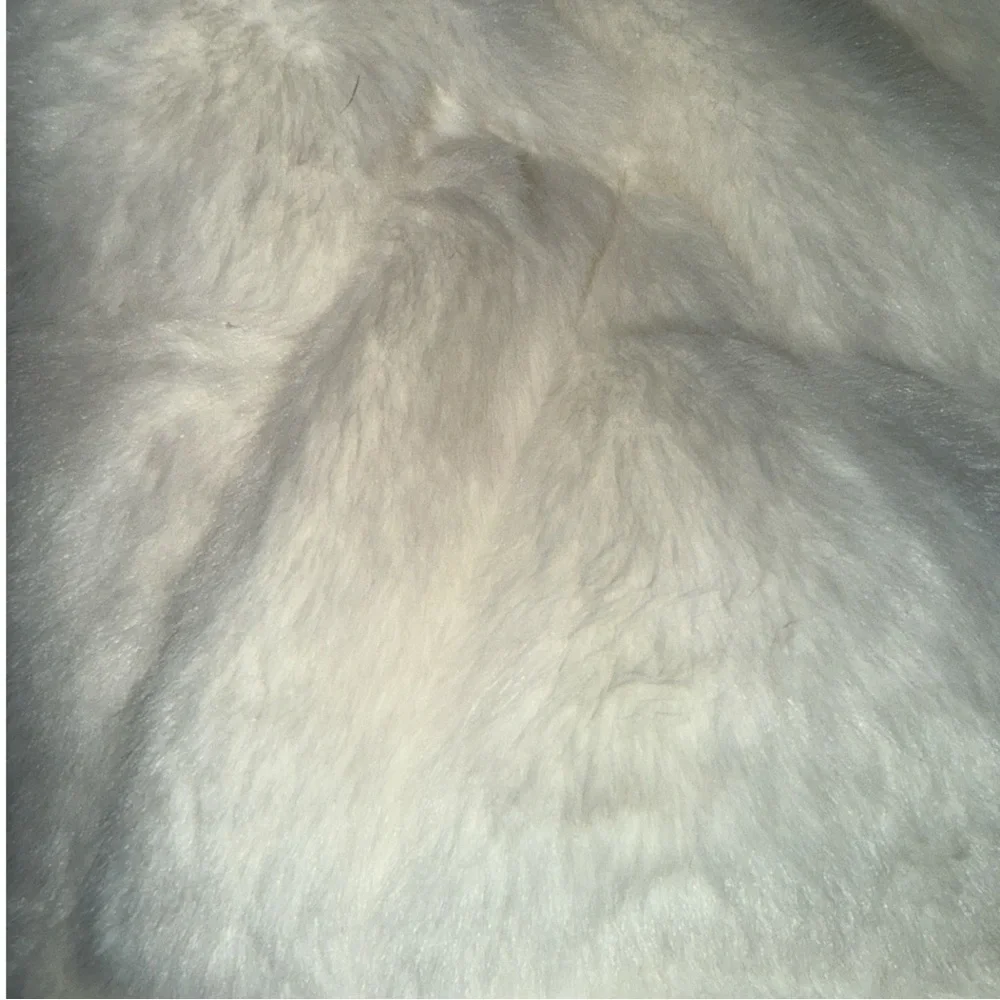 Macy’s Rokka & Rolla Girls XS 4-5 Ivory Faux Fur Puffer Jacket Winter Coat NWOT
